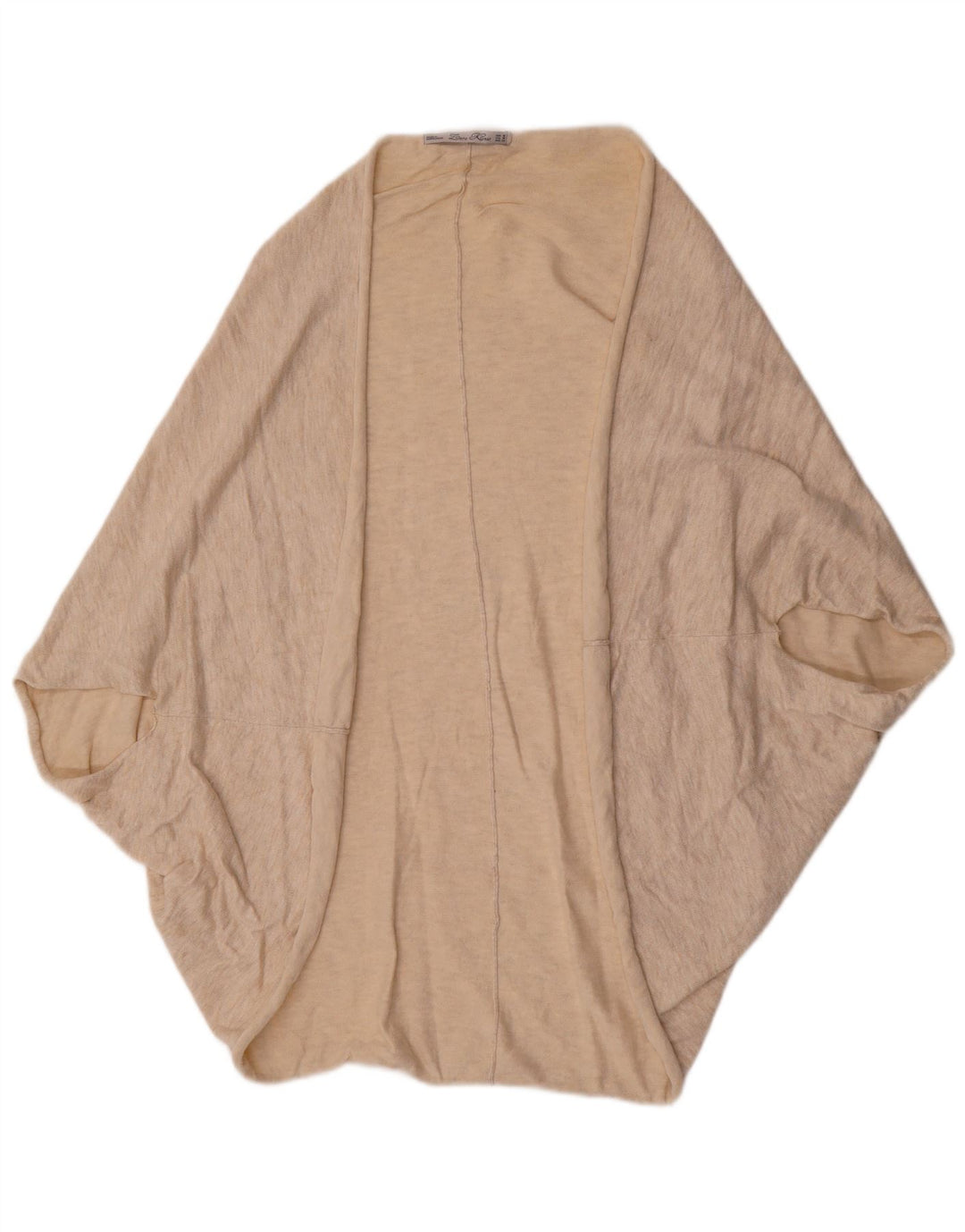 Zara Womens Open Poncho Jumper Reino Unido 14 Médio Bege