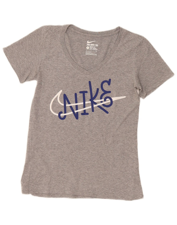 Camiseta Nike masculina Athletic Cut Graphic Camiseta pequena cinza manchada