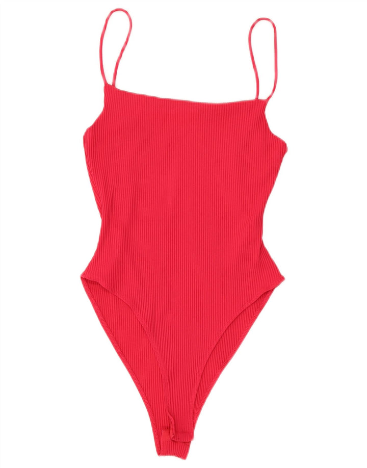 Body feminino Zara UK 12 poliamida vermelha média