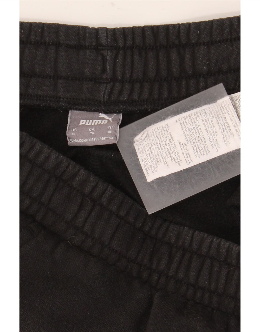 Calça de treino masculina Puma XL algodão preto