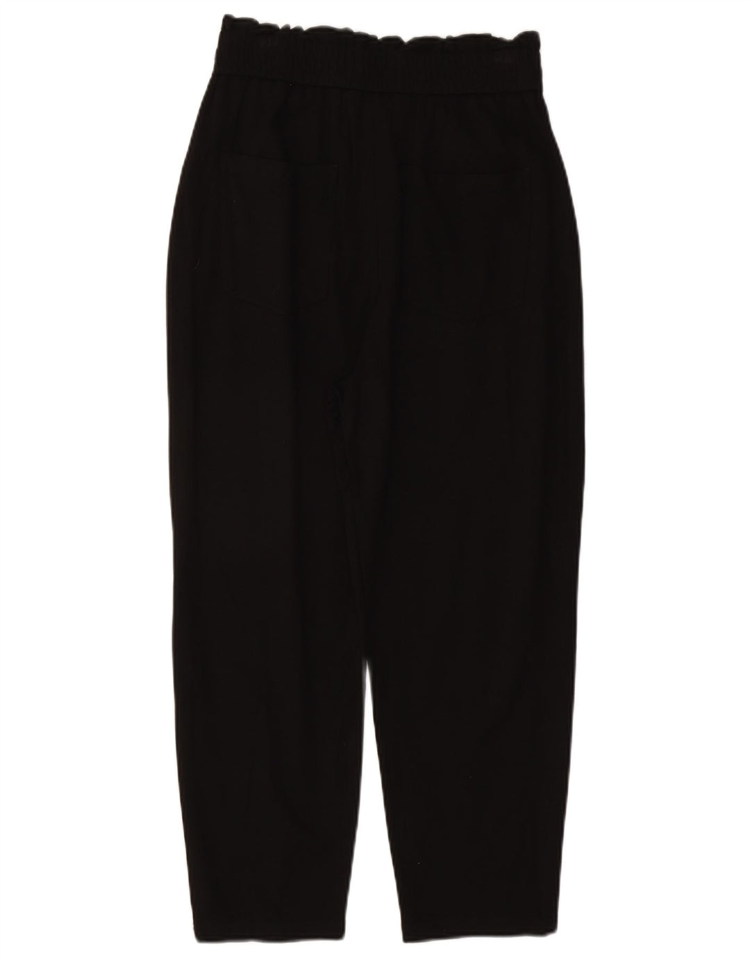 Zara Calça feminina cortada com pegged médio W28 L23 preta viscose