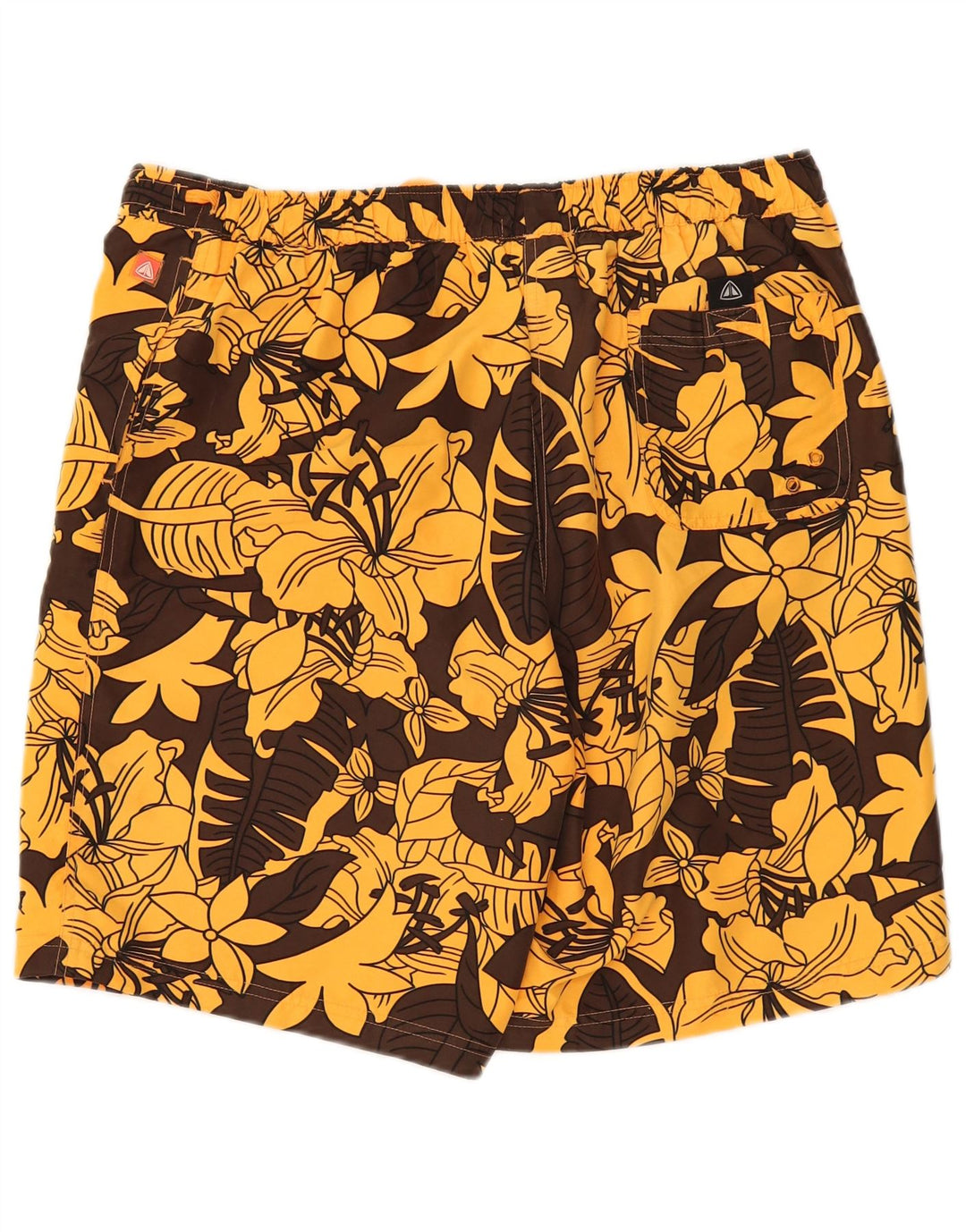 Shorts de natação masculino Firefly grande poliéster floral marrom