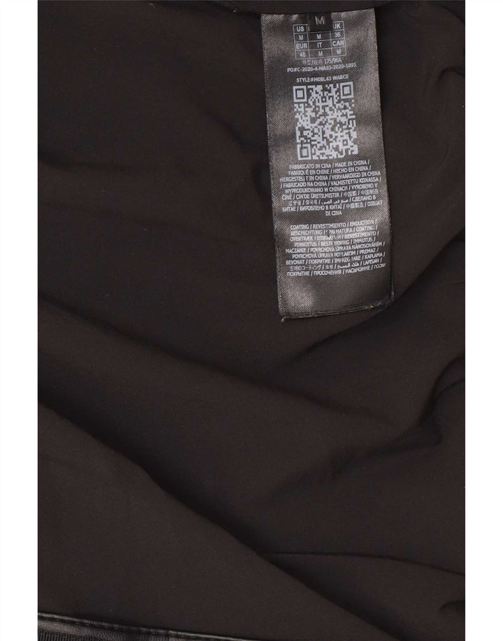 Jaqueta acolchoada de couro sintético Guess masculina EU 48 poliuretano preto médio