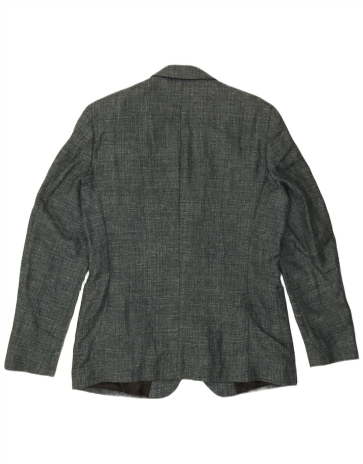 Jaqueta Blazer Masculina Reiss com 2 Botões Reino Unido 42 XL Linho Cinza