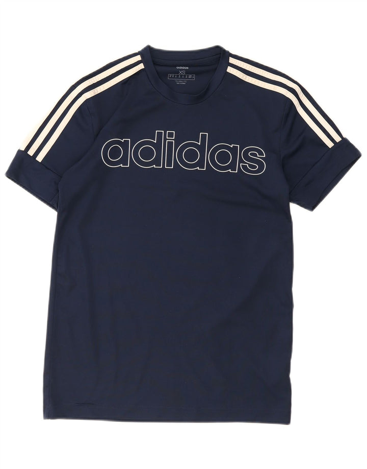 Camiseta Adidas Masculina Climalite Graphic Top XS Azul Marinho Poliéster