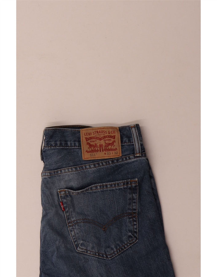 Calça Jeans Levis 511 Slim Masculina W33 L32 Azul Algodão
