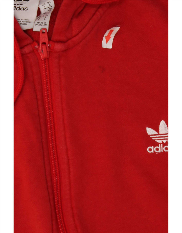 Adidas masculino zip moletom com capuz grande algodão vermelho