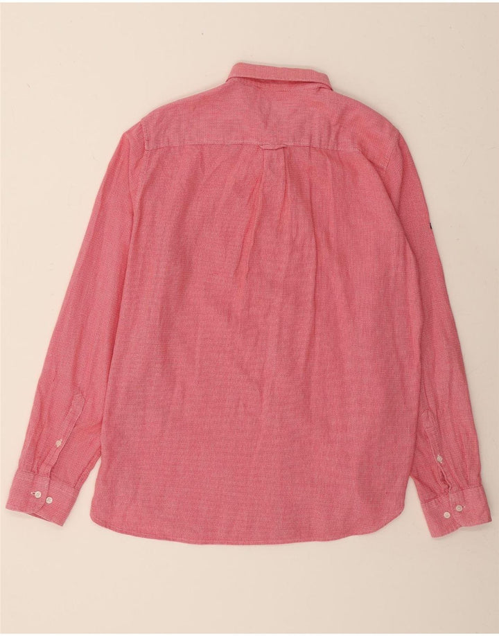 SUPERDRY Mens Shirt Large Pink Check Cotton Vintage Superdry and Second-Hand Superdry from Messina Hembry 