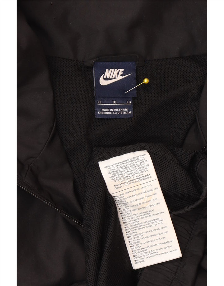 Nike Mens Tracksuit Top Jacket XL Preto Colorblock Poliéster