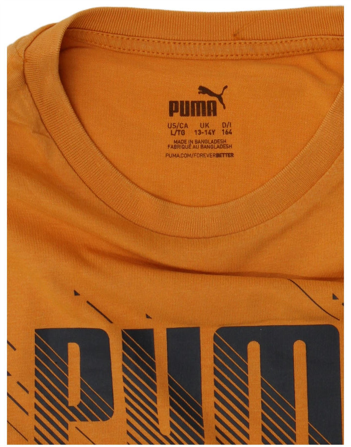 Camiseta Puma Menino Graphic 13-14 Anos Laranja