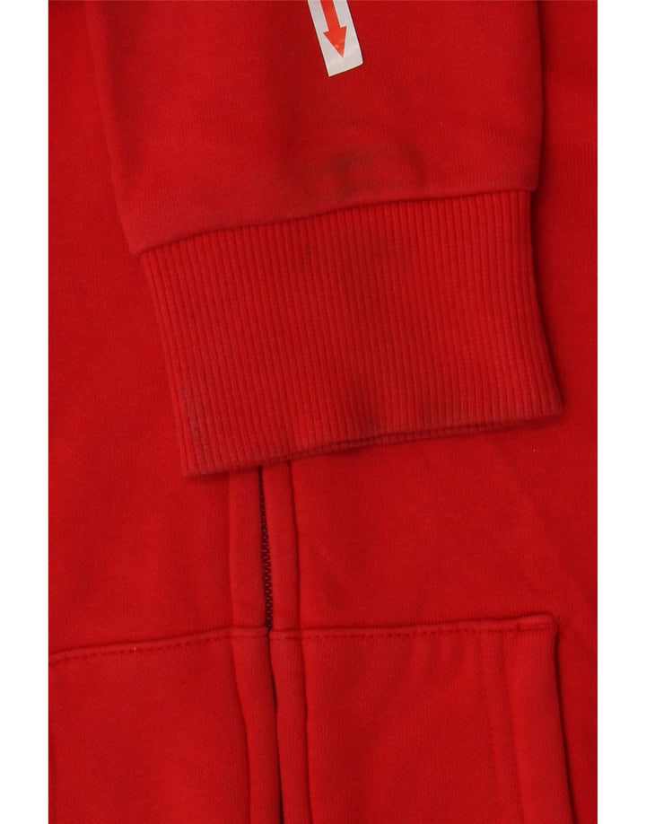 Puma Womens Tracksuit Top Jacket UK 14 Médio Algodão Vermelho