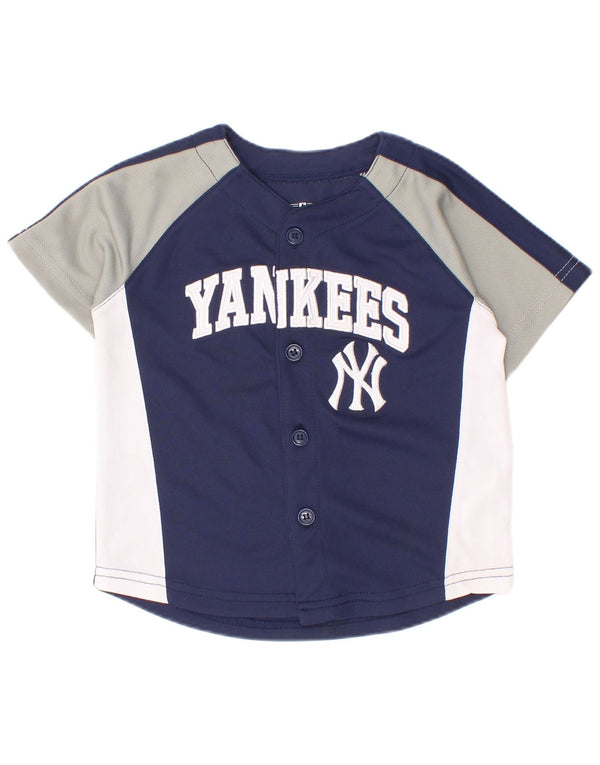 Camisa dos Yankees para bebês meninos de mercadoria genuína 18-24 meses azul marinho
