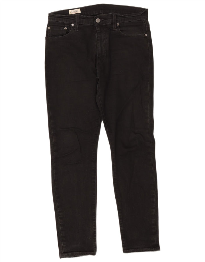 Levi's Mens Slim Jeans W30 L30 Algodão Preto