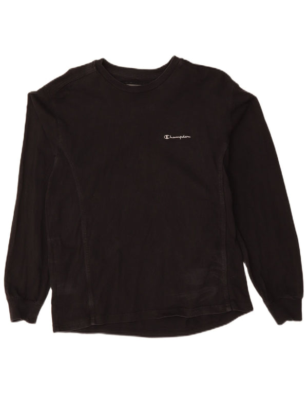 Champion moletom feminino jumper UK 14 médio algodão preto