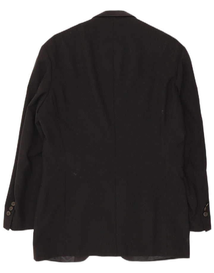 Jaqueta blazer masculina TLAPA com 1 botão Reino Unido 38 lã virgem preta média