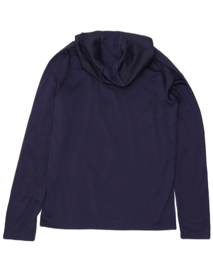 PUMA Mens Hooded Top Manga Longa Médio Azul Marinho Poliéster