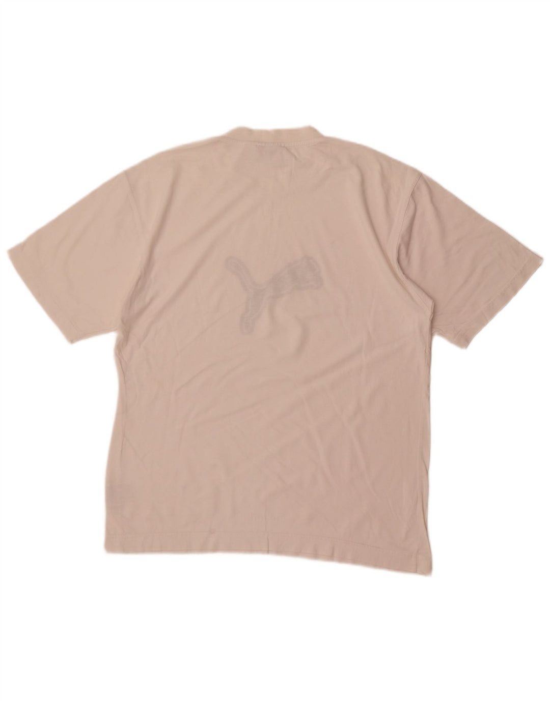 Puma Mens Graphic T-Shirt Top Médio Algodão Branco