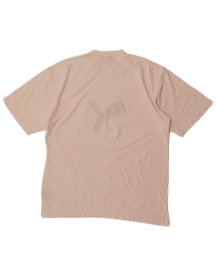 Puma Mens Graphic T-Shirt Top Médio Algodão Branco