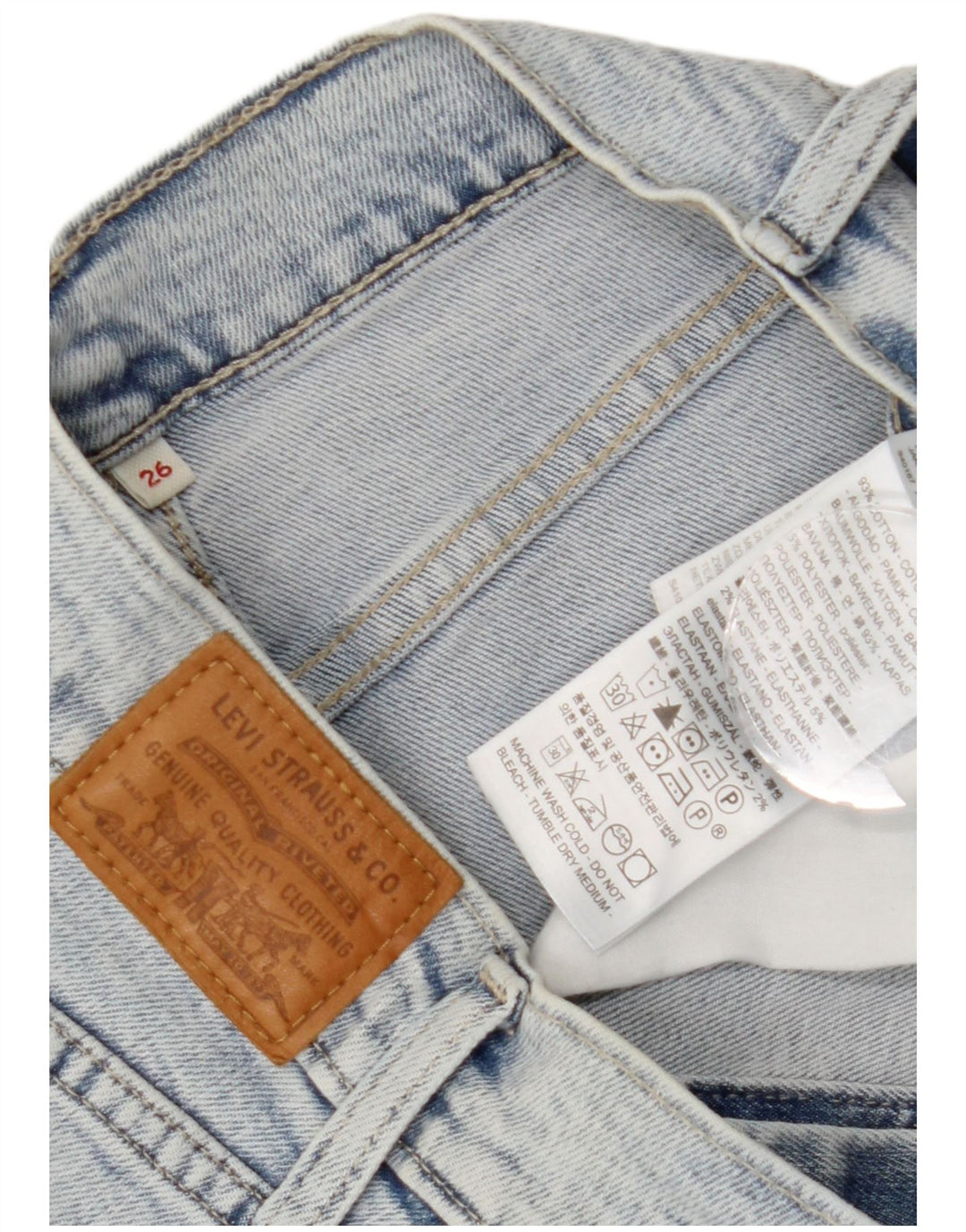 LEVI'S Womens Denim Skirt W26 Small  Blue Cotton