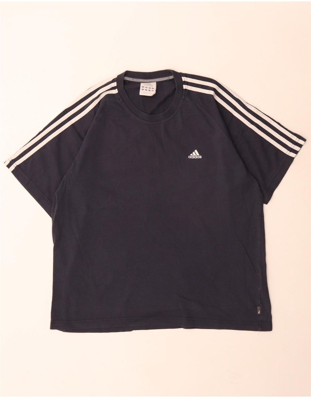Camiseta masculina Adidas grande algodão azul marinho