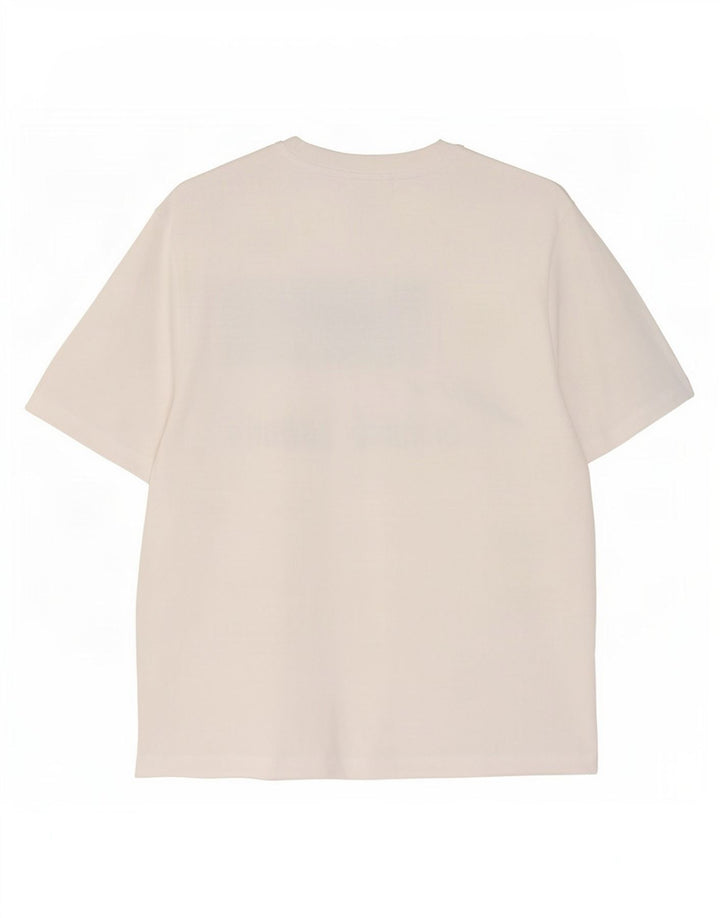 Camiseta gráfica masculina Hugo Boss Top médio branco