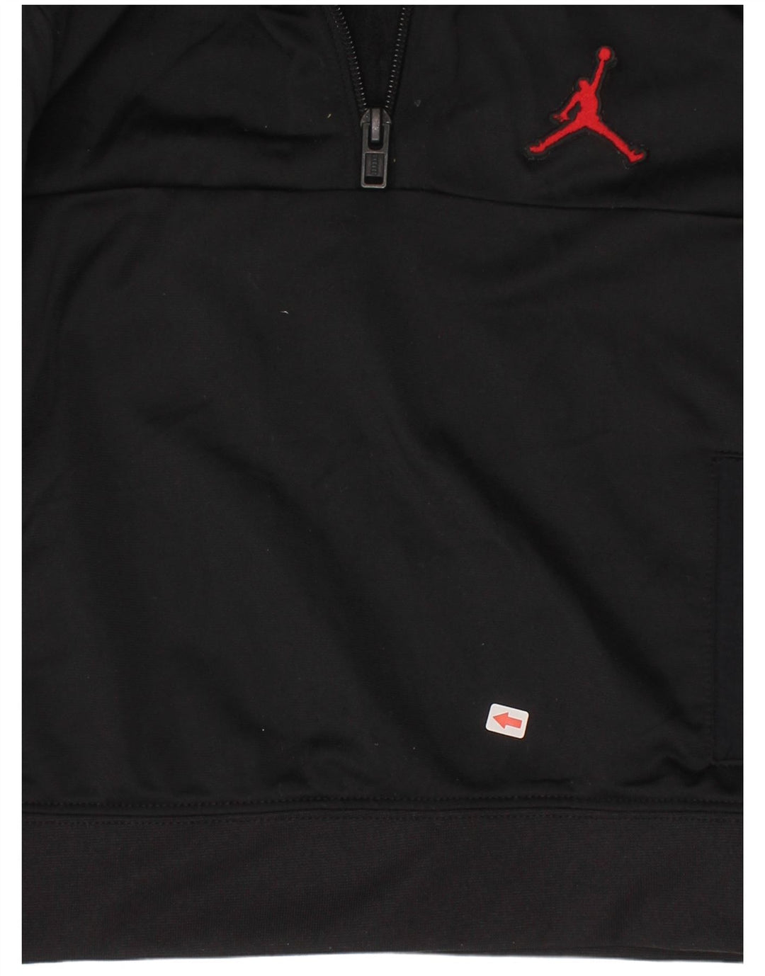 Suéter com capuz Jordan Boys com zíper e gola 2-3 anos preto poliéster