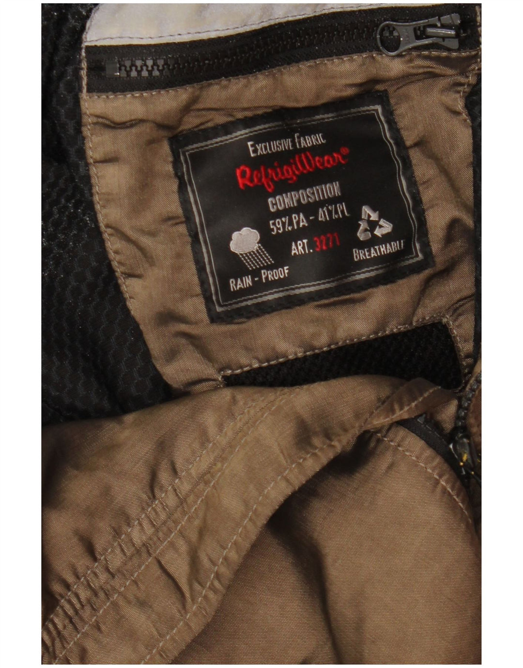 Jaqueta bomber masculina REFRIGIWEAR UK 40 grande marrom colorblock poliamida