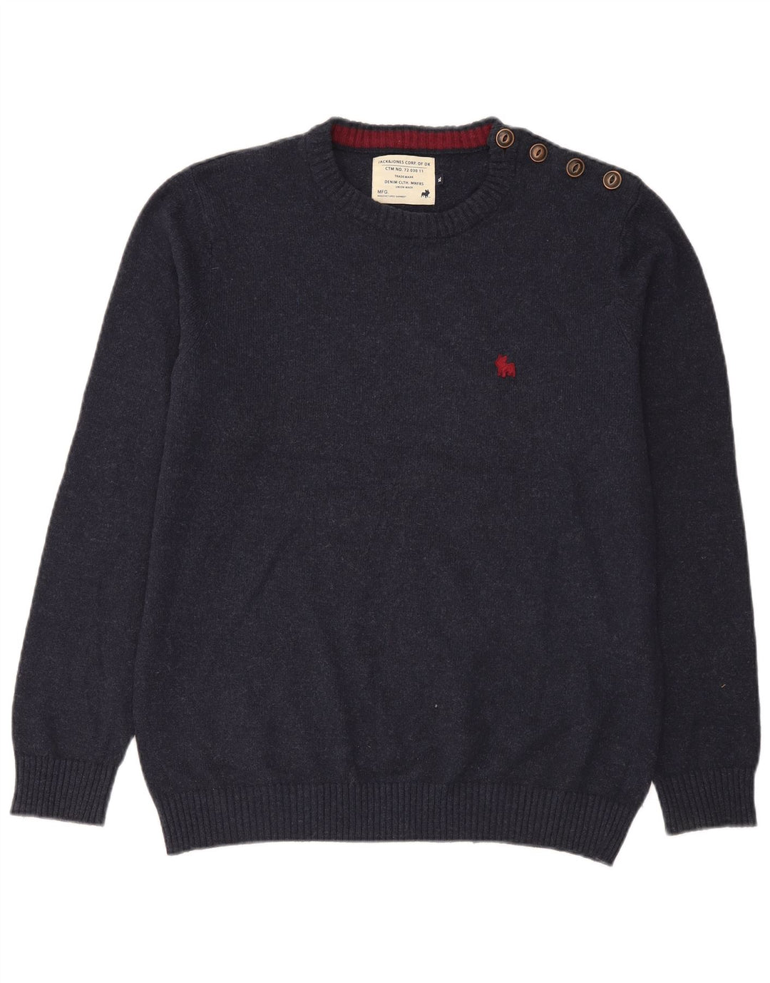 Suéter masculino Jack & Jones com gola redonda XL azul marinho
