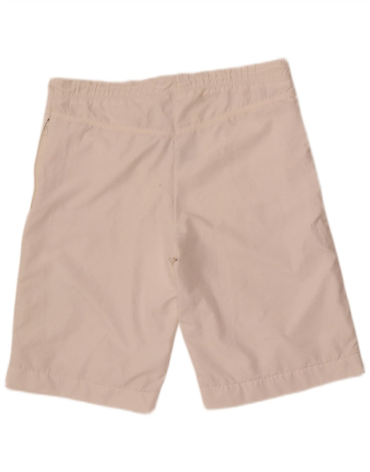Shorts esportivos femininos Nike UK 14/16 grande poliéster branco