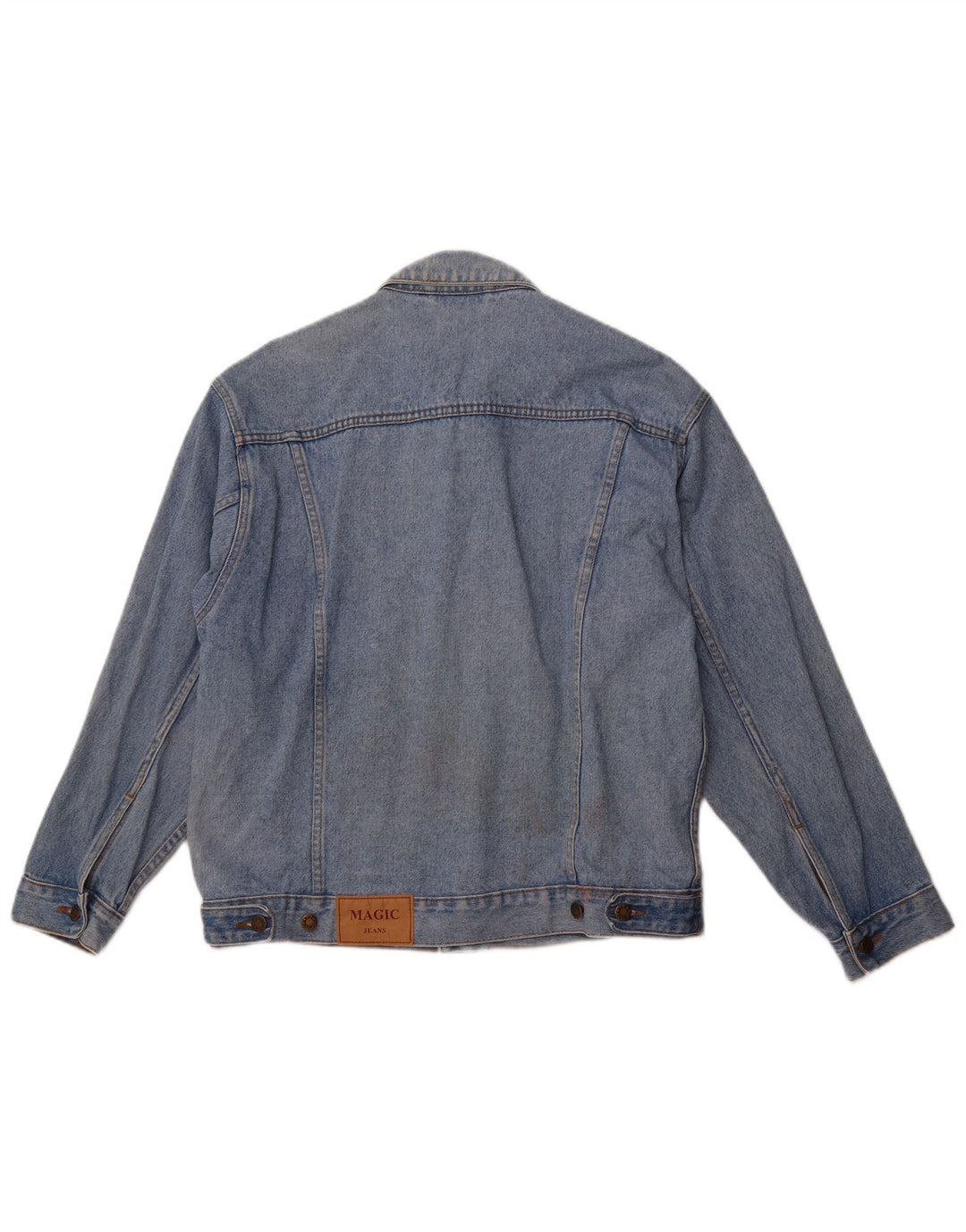 Jaqueta jeans feminina MAGIC VENTURE Reino Unido 16 grande algodão azul