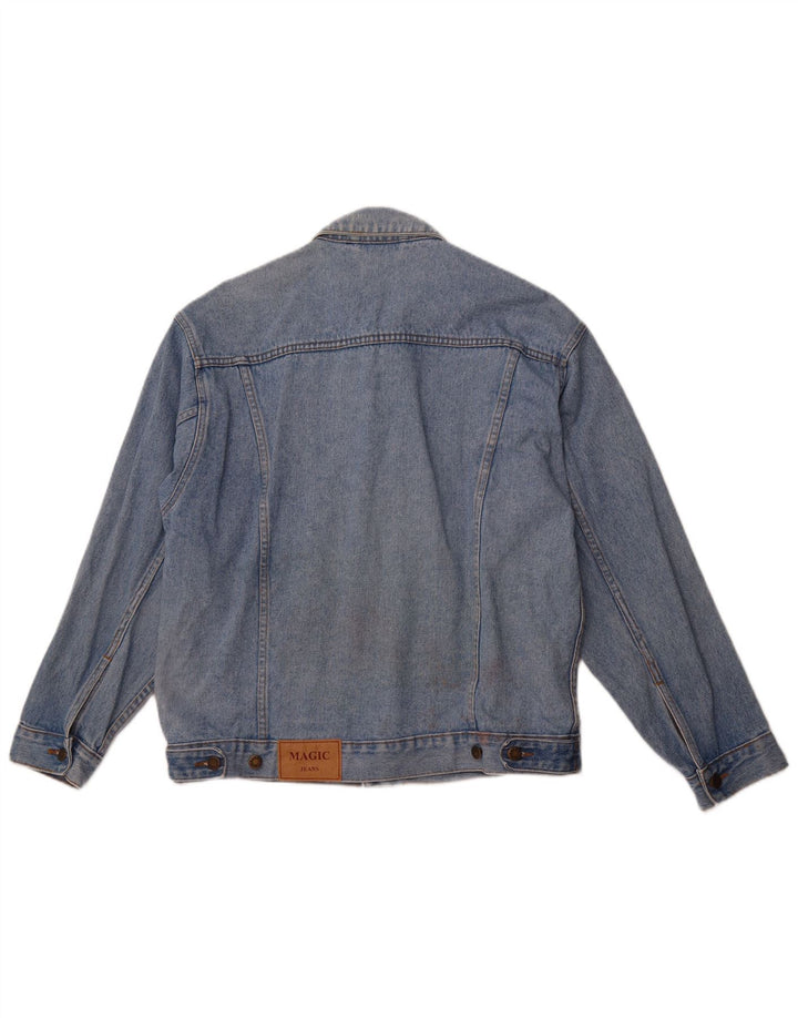 Jaqueta jeans feminina MAGIC VENTURE Reino Unido 16 grande algodão azul