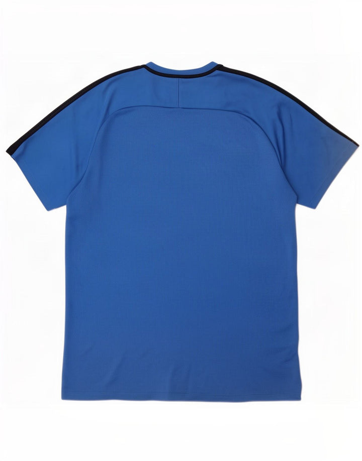 Camiseta masculina Nike Dri Fit Top XL azul colorblock poliéster