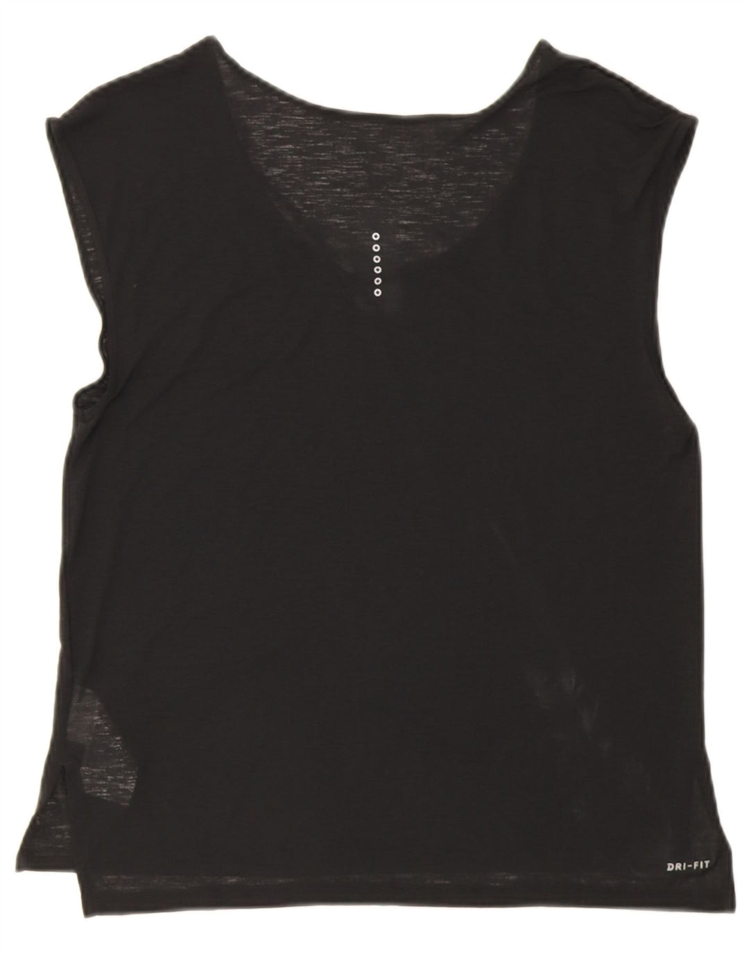 Nike Womens Dri Fit Vest Top UK 14 Médio Preto Poliéster