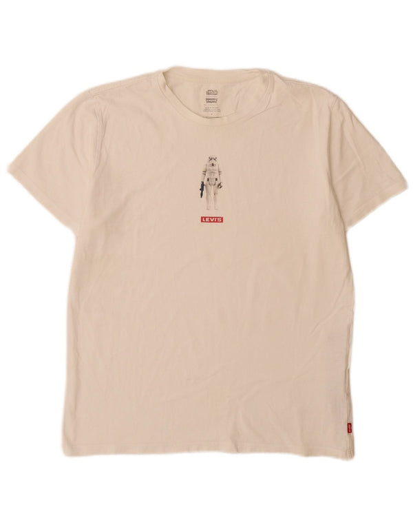 Camiseta gráfica masculina Levi's Top médio algodão branco
