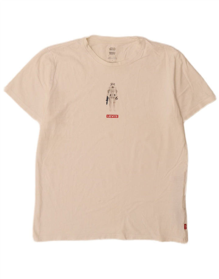 Camiseta gráfica masculina Levi's Top médio algodão branco