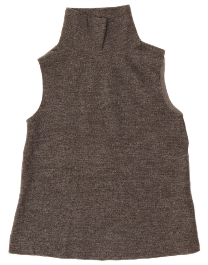 Colete feminino Zara UK 12 algodão cinza médio