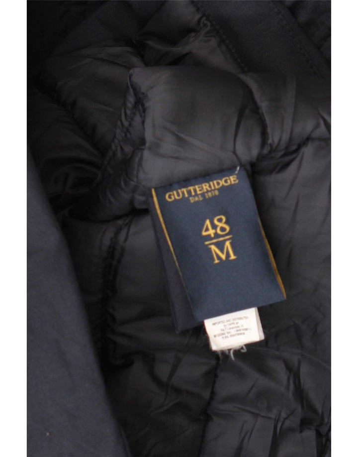 Casaco acolchoado com capuz masculino Gutteridge IT 48 poliéster azul marinho médio