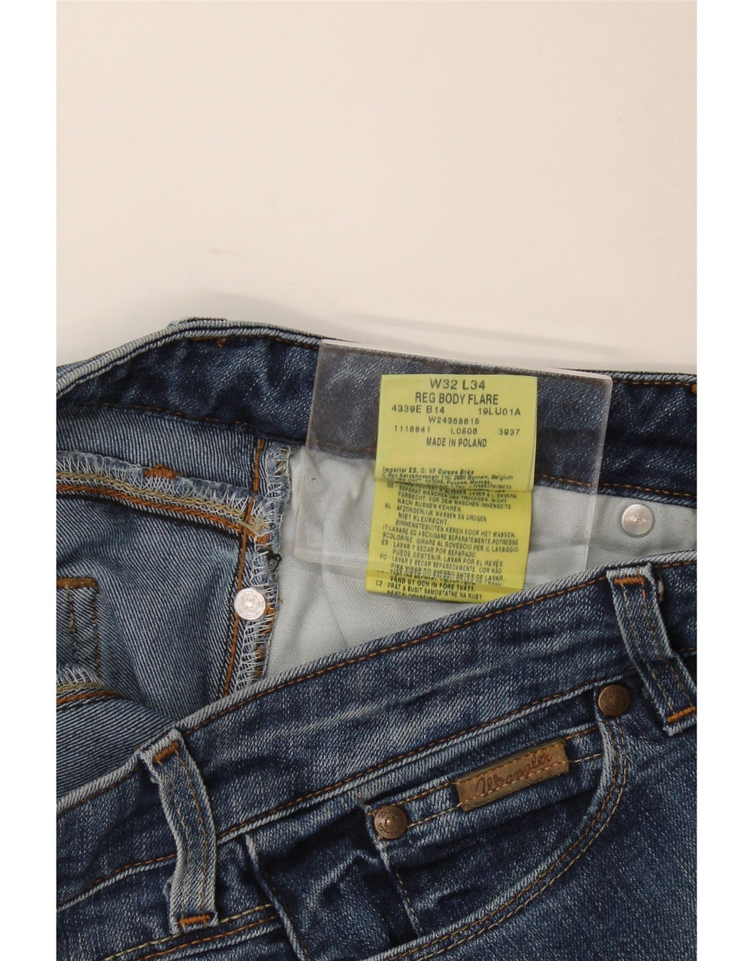 Wrangler Calça Jeans Feminina W32 L32 Azul Algodão