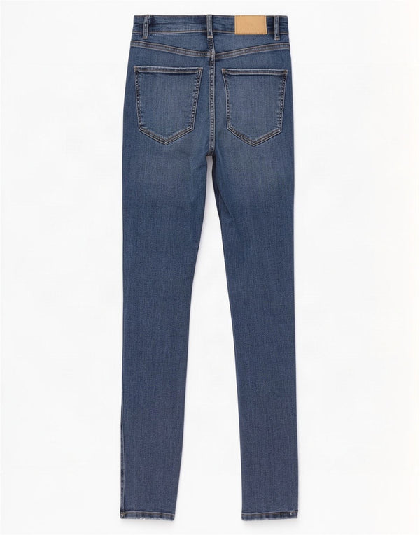 Calça jeans skinny feminina Zara EU 36 XS W26 L28 azul algodão