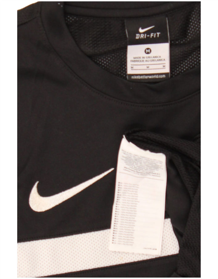 Camiseta masculina Nike Top médio preto colorblock poliéster