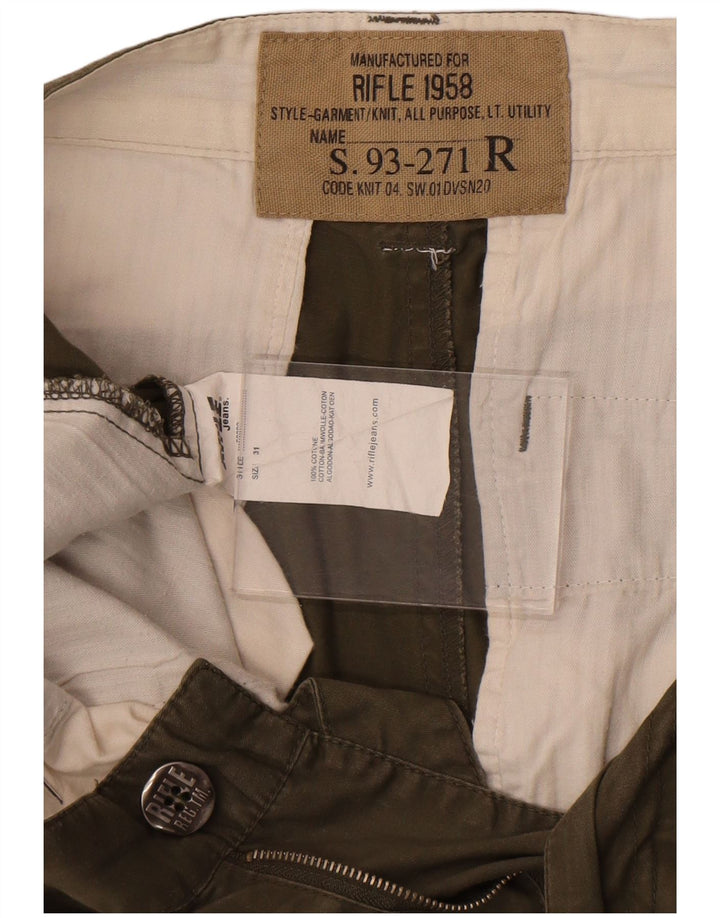 Shorts Chino Masculino Rifle W31 Algodão Cáqui Médio