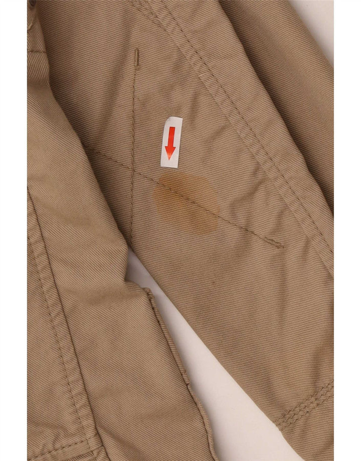 Jaqueta utilitária masculina Murphy & Nye Reino Unido 40 algodão bege grande