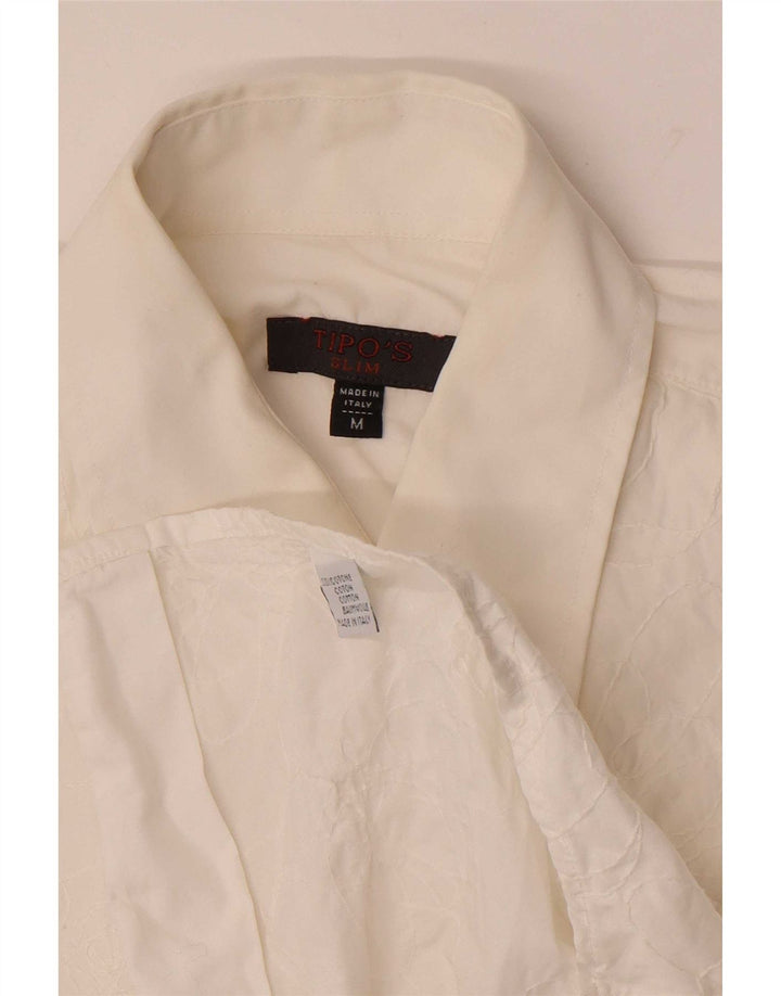 Tipo'S Camisa Masculina Slim Médio Algodão Floral Branco