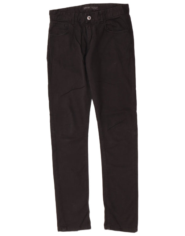 Calça casual skinny masculina Zara EU 40 médio W31 L33 algodão preto