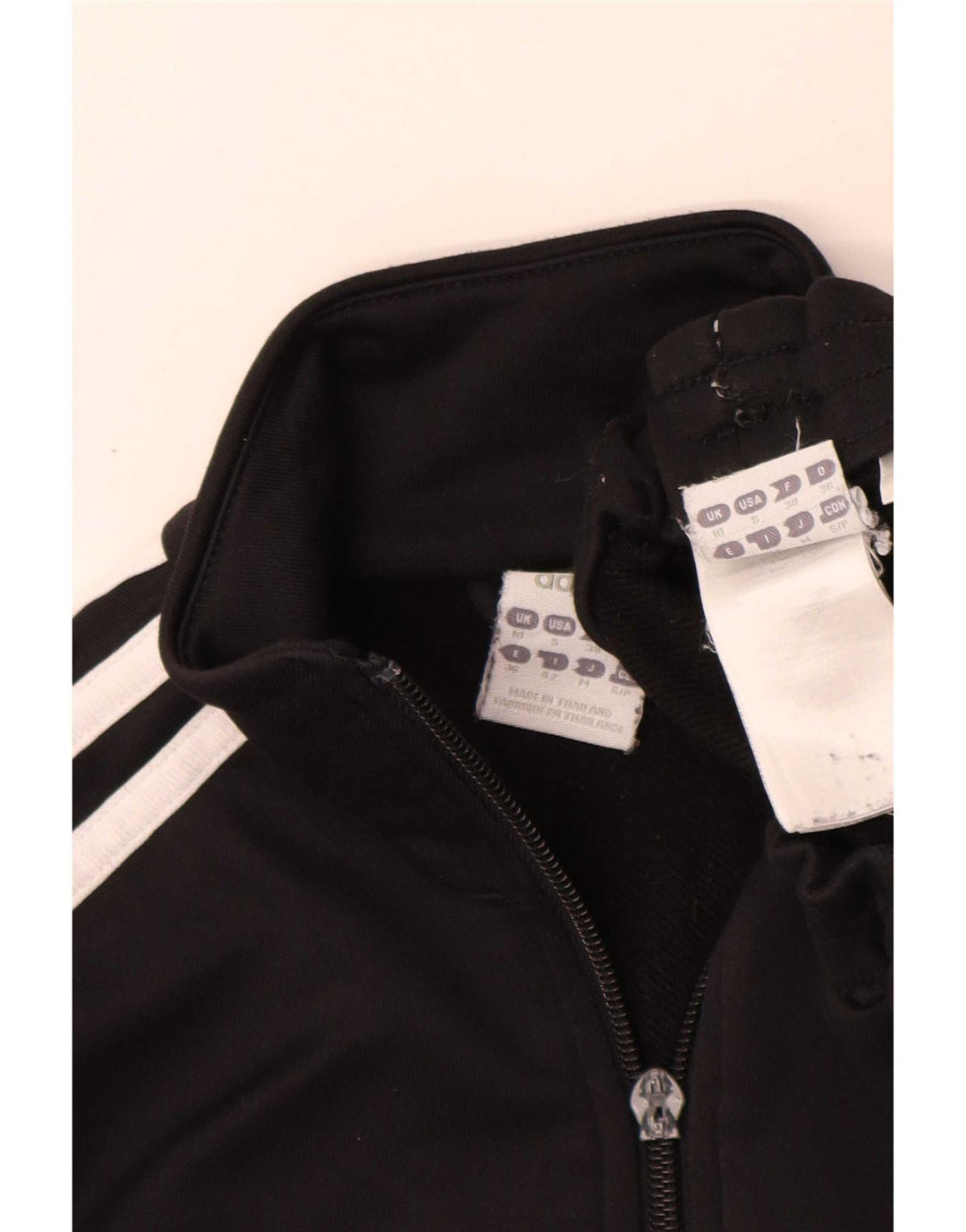 Adidas Womens Full Tracksuit UK 10 Pequeno Poliéster Preto
