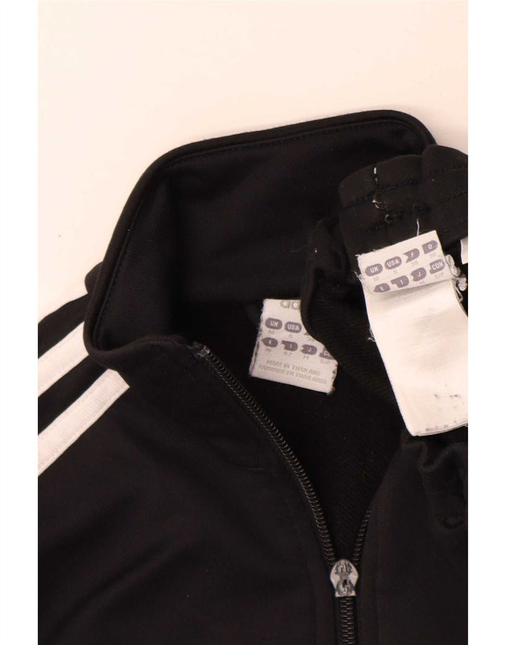 Adidas Womens Full Tracksuit UK 10 Pequeno Poliéster Preto