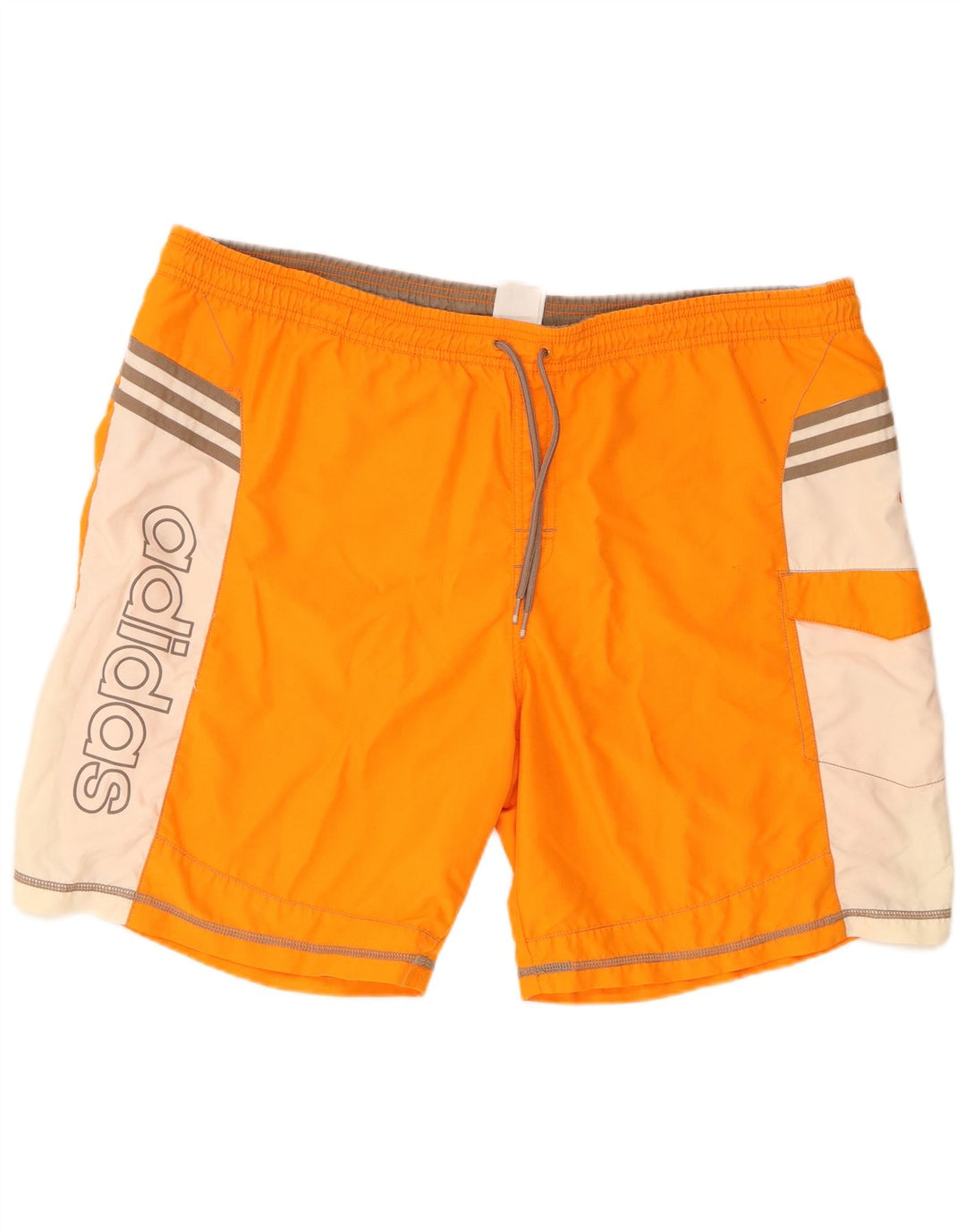 Adidas Mens Graphic Natação Shorts 2XL Laranja Colorblock Poliéster