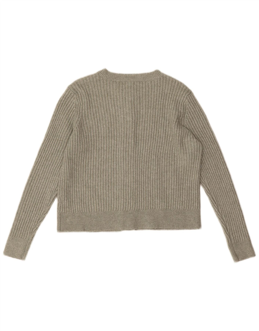 Suéter cardigã feminino Marks & Spencer Reino Unido 16 grande poliéster verde