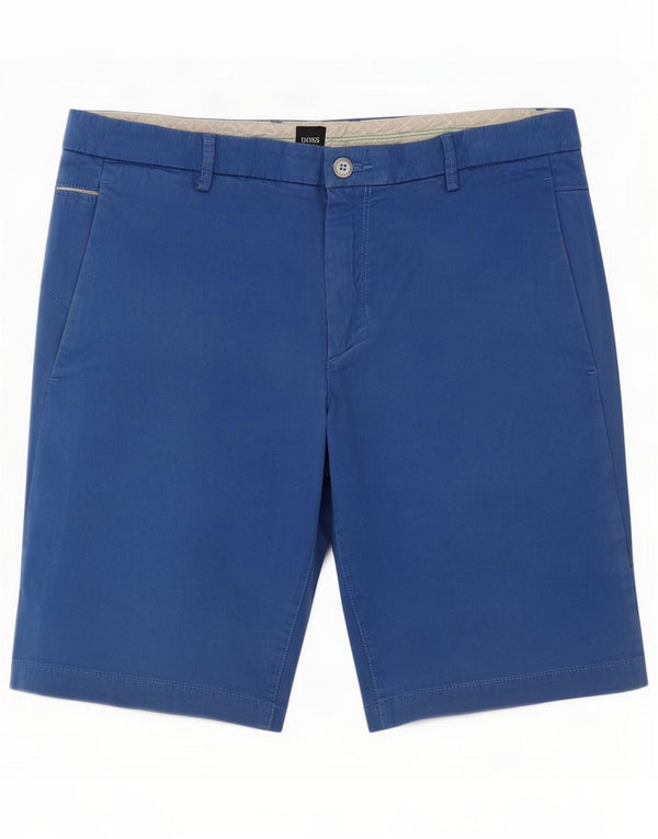 Hugo Boss Mens Slim Fit Chino Shorts IT 50 Grande W34 Azul Algodão