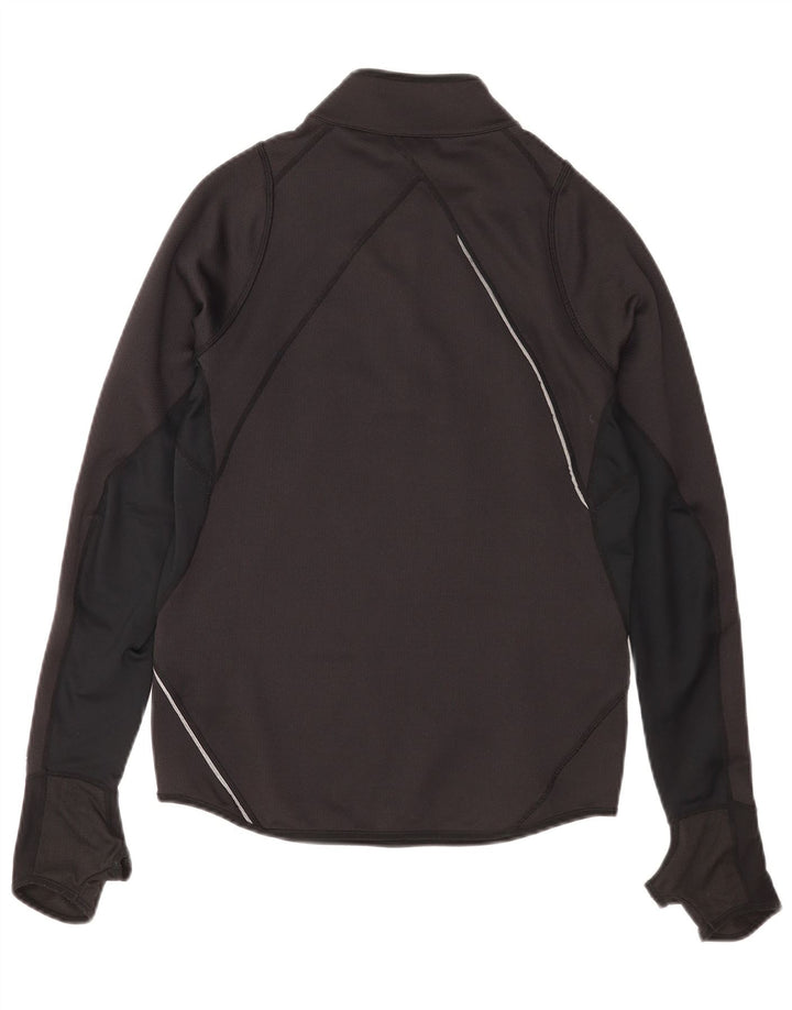 Nike Mens Zip Neck Pullover Treino Top UK 36/38 Pequeno Preto Colourblock